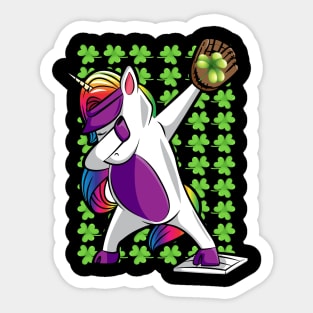 DABBING UNICORN ST PATRICKS DAY Sticker